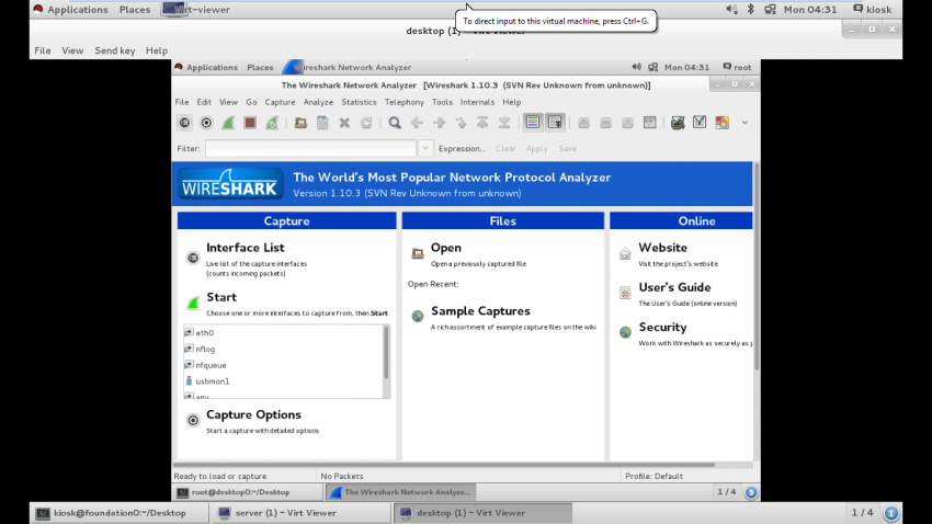 install wireshark gui centos 7